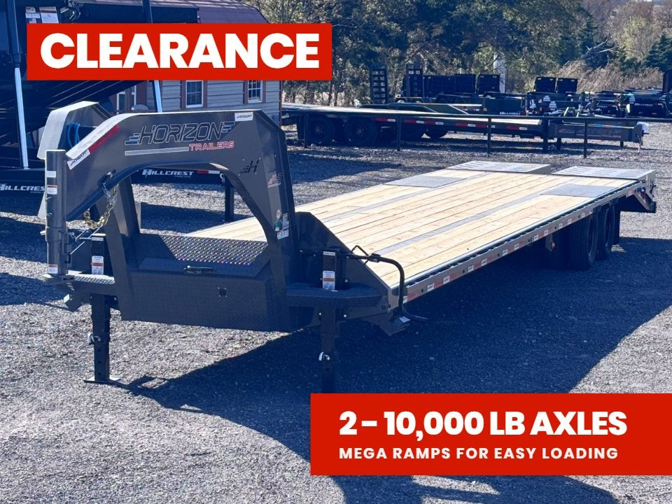 40' FHZ Gooseneck Deckover (2) 10K Axles Mega Ramps 12442