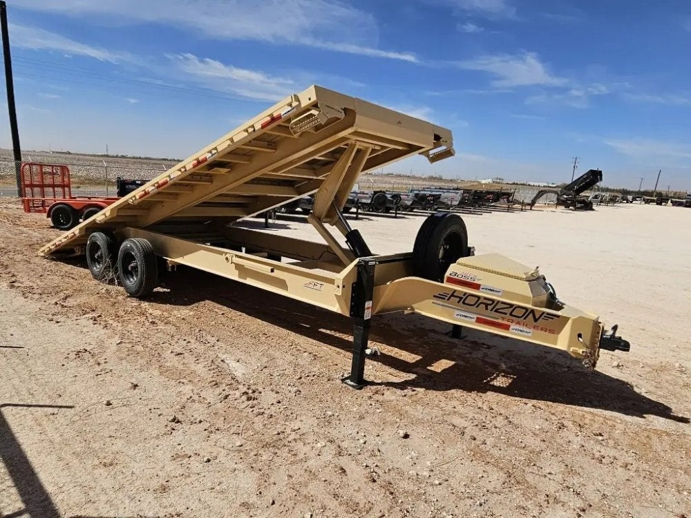 24' Horizon FFT Bumper Pull Full Deckover Tilt Trailer - (2) 10K Axles 15231