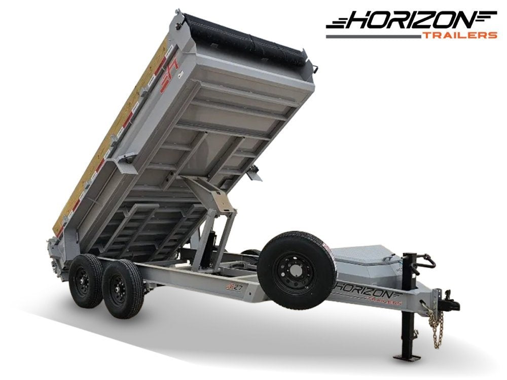14' Horizon EZ7 Bumper Pull Dump Trailer 19" Sides - (2) 7K Axles 15853