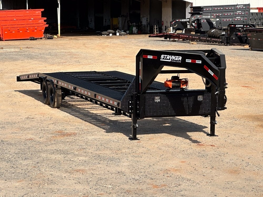 36' Stryker Gooseneck Mesh Deck Multi Car Haulers (2) 8k Axles - 12k GVWR Derated 004596