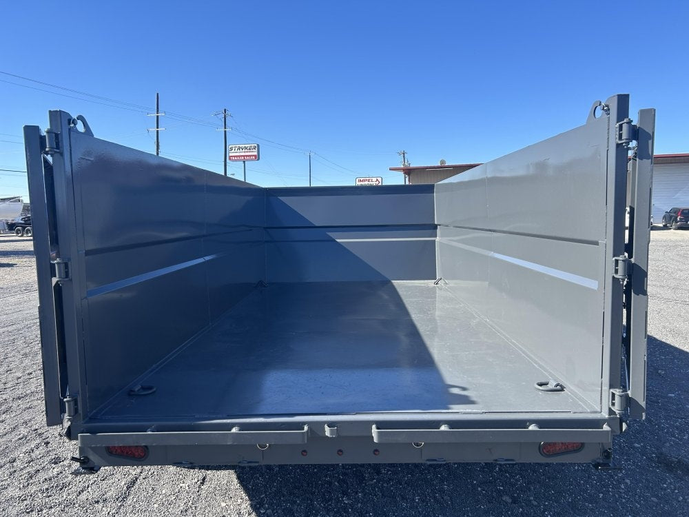 14' Stryker SDT Bumper Pull Dump Trailer 48" Side Walls - (2) 7k Axles 3928