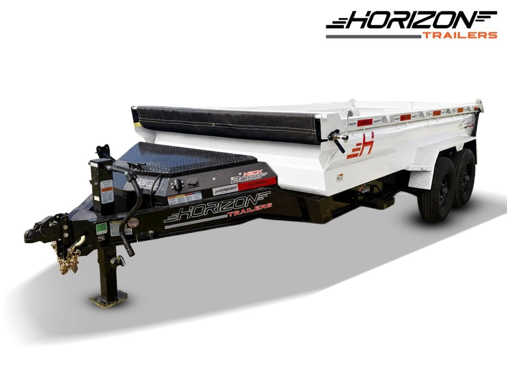 14' Horizon HZ7 Bumper Pull Dump Trailer 24" Side Walls - (2) 8K Axles 7a-49a