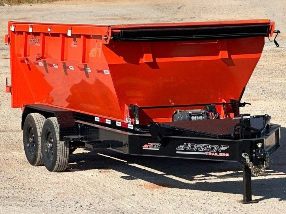Horizon 14' RDZ BP Roll off Bundle (2) 7k Axles + Bin 4' Walls - Roll Off Packages - RO 14' Bumper Pull - Stryker Dealership Group