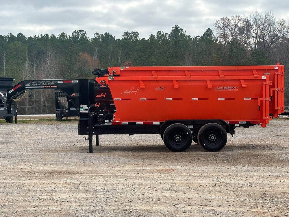 Horizon 14' RDZ GN Roll off Bundle (2) 7k Axles + 2 Bins w/ 4' Walls - Roll Off Packages/RO 14' Gooseneck - Stryker Dealership Group