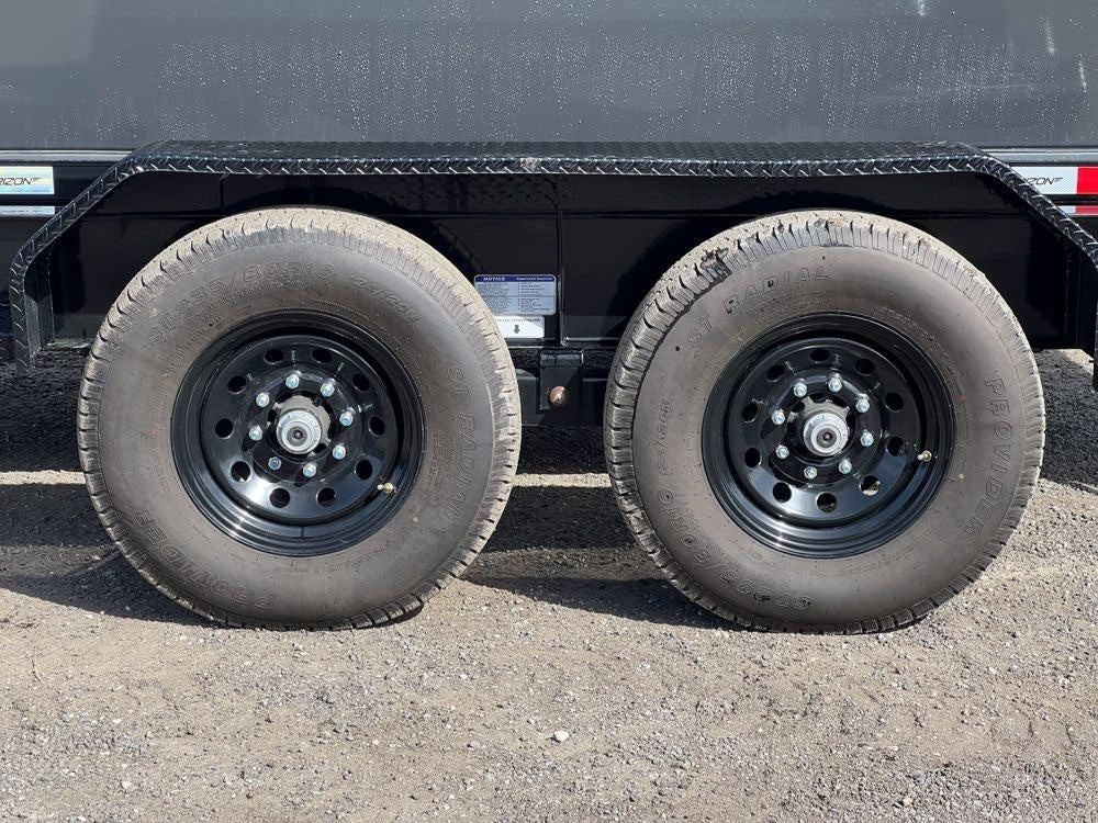 Horizon 14' RDZ GN Roll off Bundle (2) 7k Axles + 3 Bins w/ 4' Walls HZN14GN7K4FTEDZ3GrayAL - Ghost ROP - Stryker Dealership Group