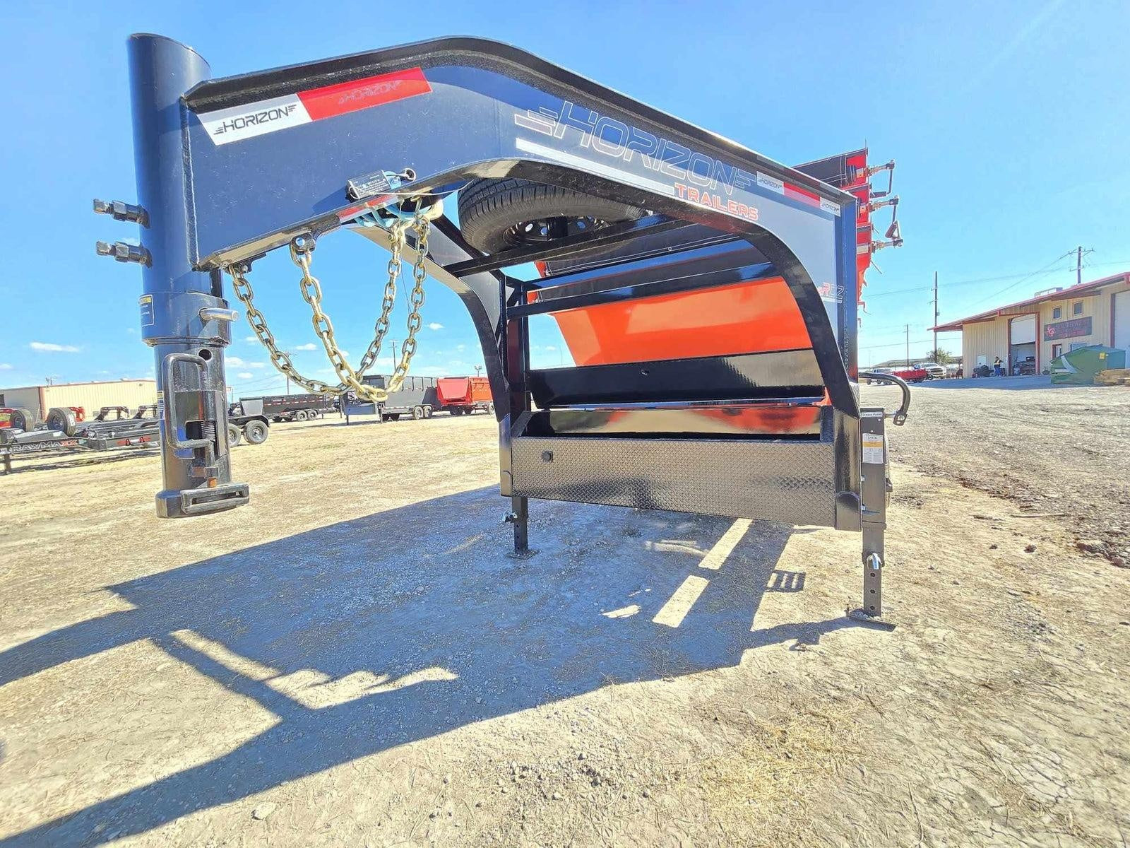Horizon 14' RDZ GN Roll off Bundle (2) 7k Axles + 3 Bins w/ 4' Walls HZN14GN7K4FTEDZ3ORANGETX - Ghost ROP - Stryker Dealership Group