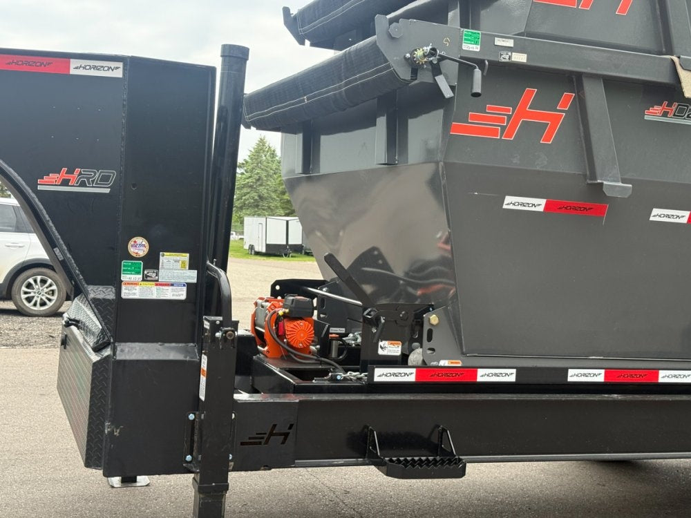 Horizon 16' HRD GN Roll off Bundle (2) 10k Axles + 3 Bins w/ 4' Walls - Roll Off Packages - RO 16' Gooseneck - TrailerSwap