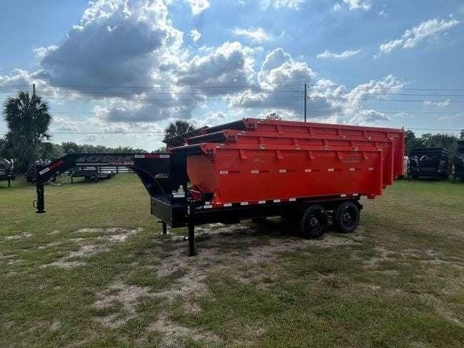 Horizon 16' HRD GN Roll off Bundle (2) 10k Axles + 3 Bins w/ 4' Walls HZN16GN10K4FTEDZ3ORANGEAL - Ghost ROP - Stryker Dealership Group