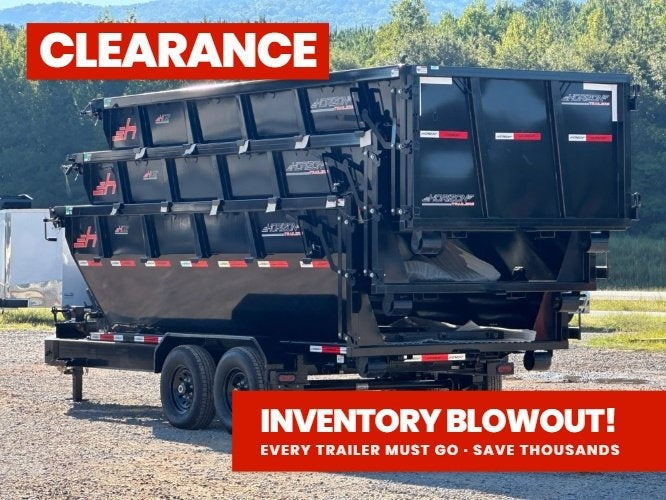 Horizon 16' RDZ BP Roll off Bundle (2) 7k Axles + 3 Bins w/ 4' Walls - Roll Off Packages - RO 16' Bumper Pull - TrailerSwap