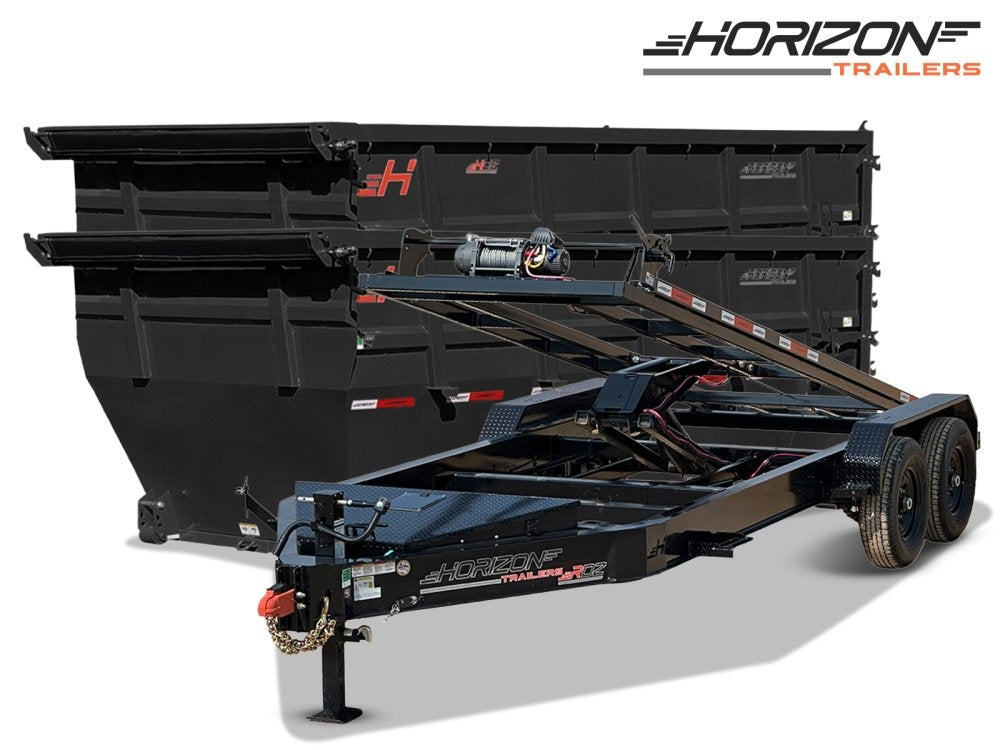 Horizon 16' RDZ BP Roll off Bundle (2) 7k Axles + 2 Bins w/ 6' Walls - Roll Off Packages/RO 16' Bumper Pull - Stryker Dealership Group