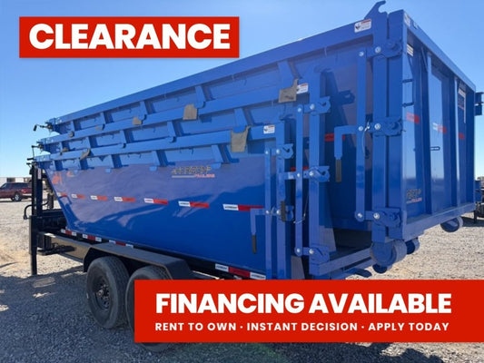 Horizon 16' RDZ GN Roll off Bundle (2) 7k Axles + 3 Bins w/ 4' Walls - Roll Off Packages - RO 16' Gooseneck - TrailerSwap
