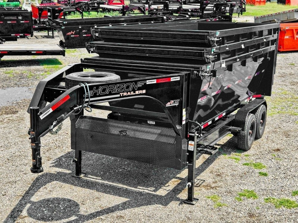 Horizon 16' RDZ GN Roll off Bundle (2) 8k Axles + 3 Bins w/ 4' Walls - Roll Off Packages - RO 16' Gooseneck - TrailerSwap