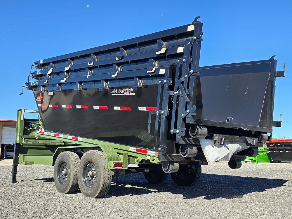 Horizon 16' RDZ GN Roll off Bundle (2) 7k Axles + 3 Bins w/ 4' Walls - Roll Off Packages/RO 16' Gooseneck - Stryker Dealership Group