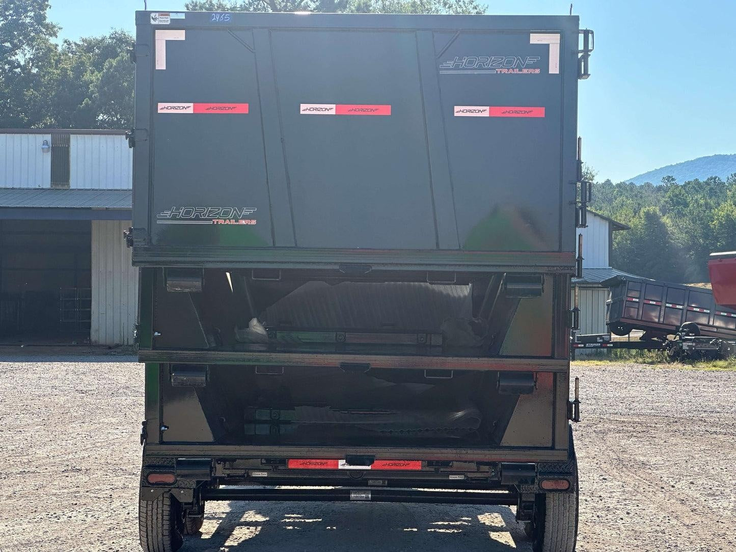 Horizon 16' RDZ GN Roll off Bundle (2) 7k Axles + 3 Bins w/ 4' Walls HZN16GN7K4FTEDZ3BLKAL - Ghost ROP - Stryker Dealership Group