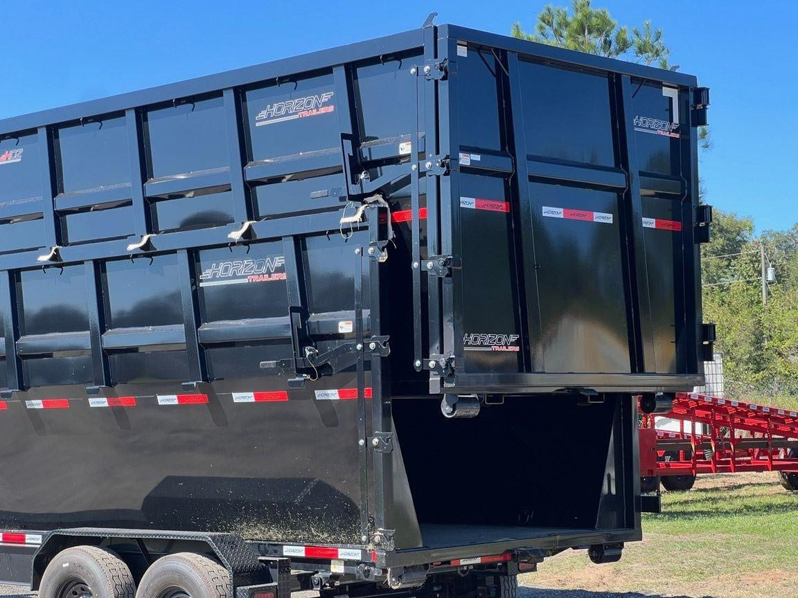 Horizon 16' RDZ GN Roll off Bundle (2) 8k Axles + 2 Bins w/ 6' Walls HZN16GN8K6FTEDZ3BLKAL - Ghost ROP - Stryker Dealership Group