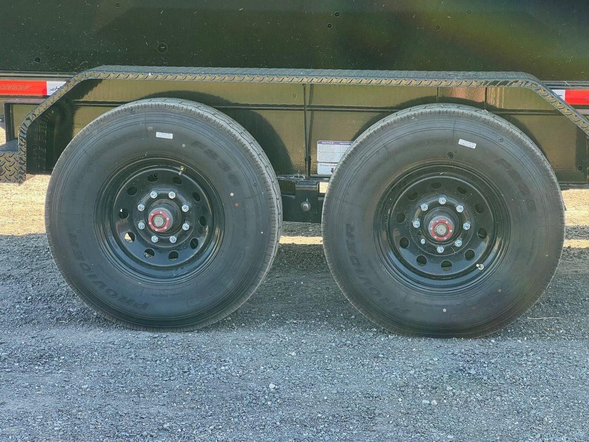 Horizon 16' RDZ GN Roll off Bundle (2) 8k Axles + 2 Bins w/ 6' Walls HZN16GN8K6FTEDZ3BLKAL - Ghost ROP - Stryker Dealership Group