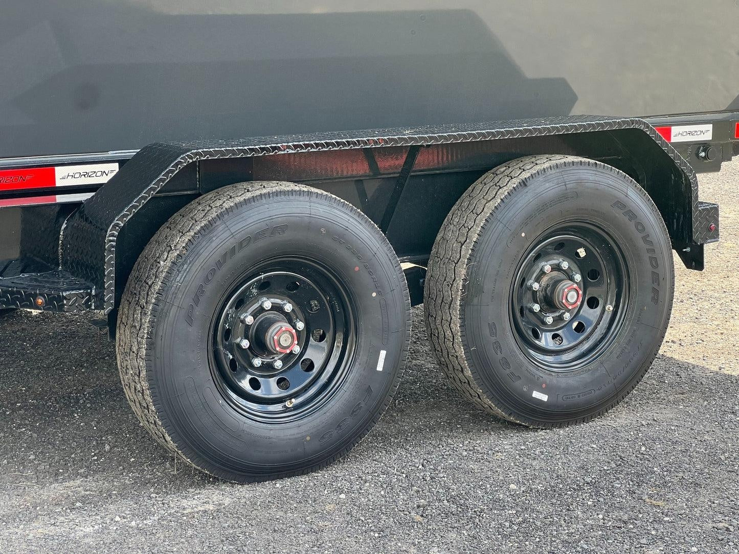 Horizon 16' RDZ GN Roll off Bundle (2) 8k Axles + 2 Bins w/ 6' Walls HZN16GN8K6FTEDZ3GrayMI - Ghost ROP - Stryker Dealership Group