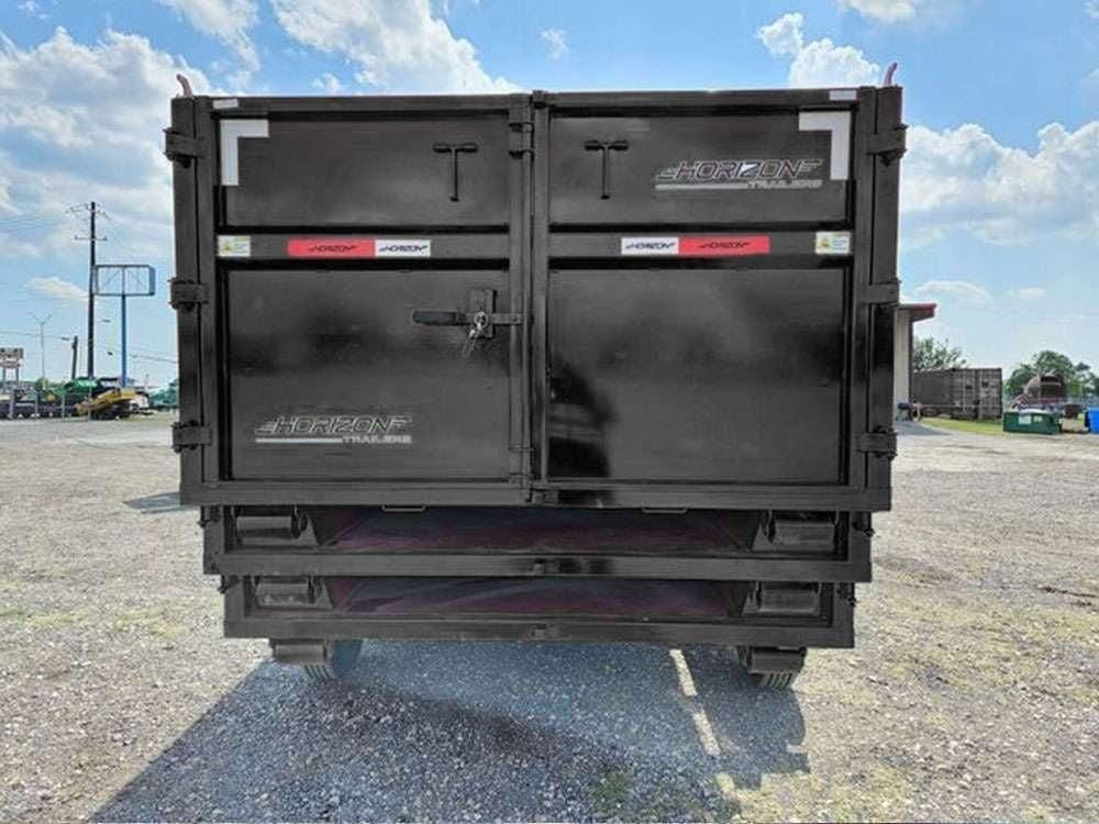 Horizon 16' RDZ GN Roll off Bundle (2) 8k Axles + 3 Bins w/ 4' Walls HZN16GN8K4FTEDZ3BLKTX - Ghost ROP - Stryker Dealership Group