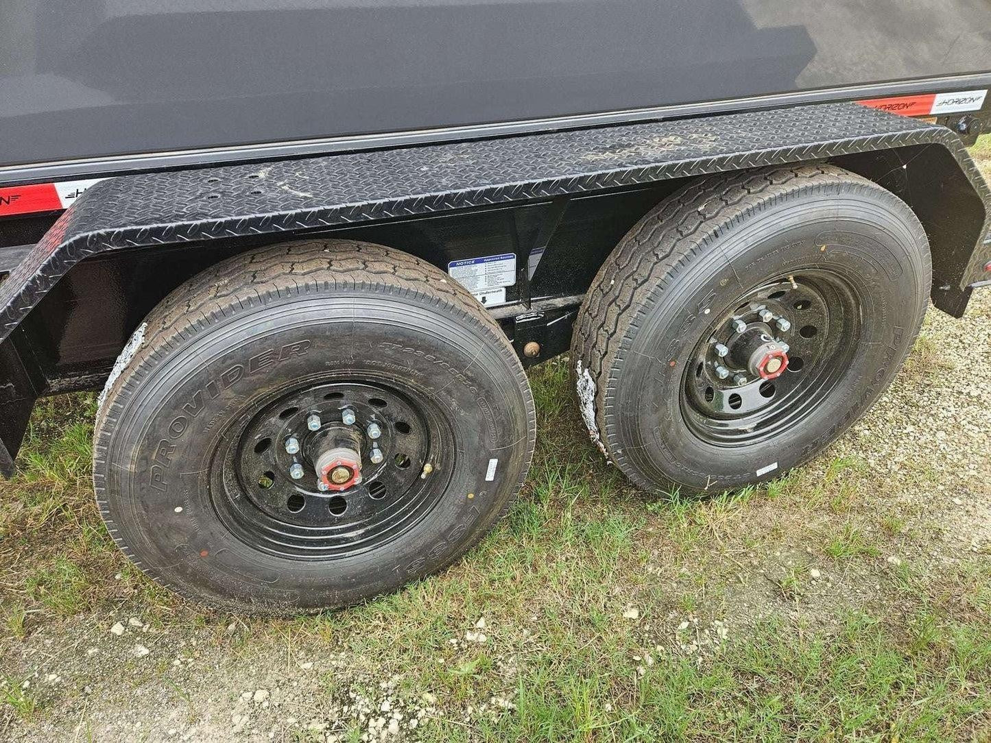 Horizon 16' RDZ GN Roll off Bundle (2) 8k Axles + 3 Bins w/ 4' Walls HZN16GN8K4FTEDZ3GrayAL - Ghost ROP - Stryker Dealership Group