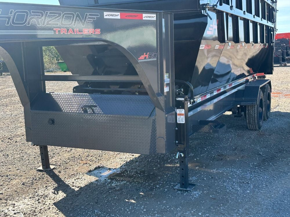 Horizon 20' HRD GN Roll off Bundle (2) 10k Axles + 3 Bins w/ 4' Walls HZN20GN10K4FTEDZ3BLKAL - Ghost ROP - Stryker Dealership Group