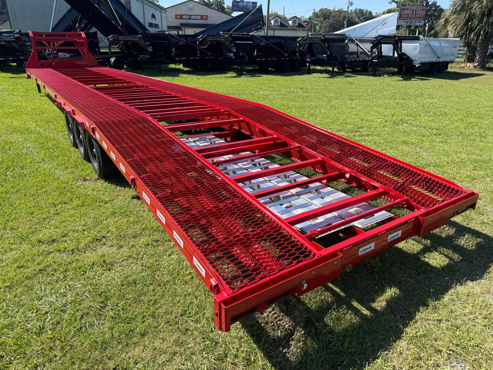 Stryker 44' Mesh Deck Truck and Van Trailer (3) 7k Axles 14ply Tires w/winch - Stryker Dealership Group