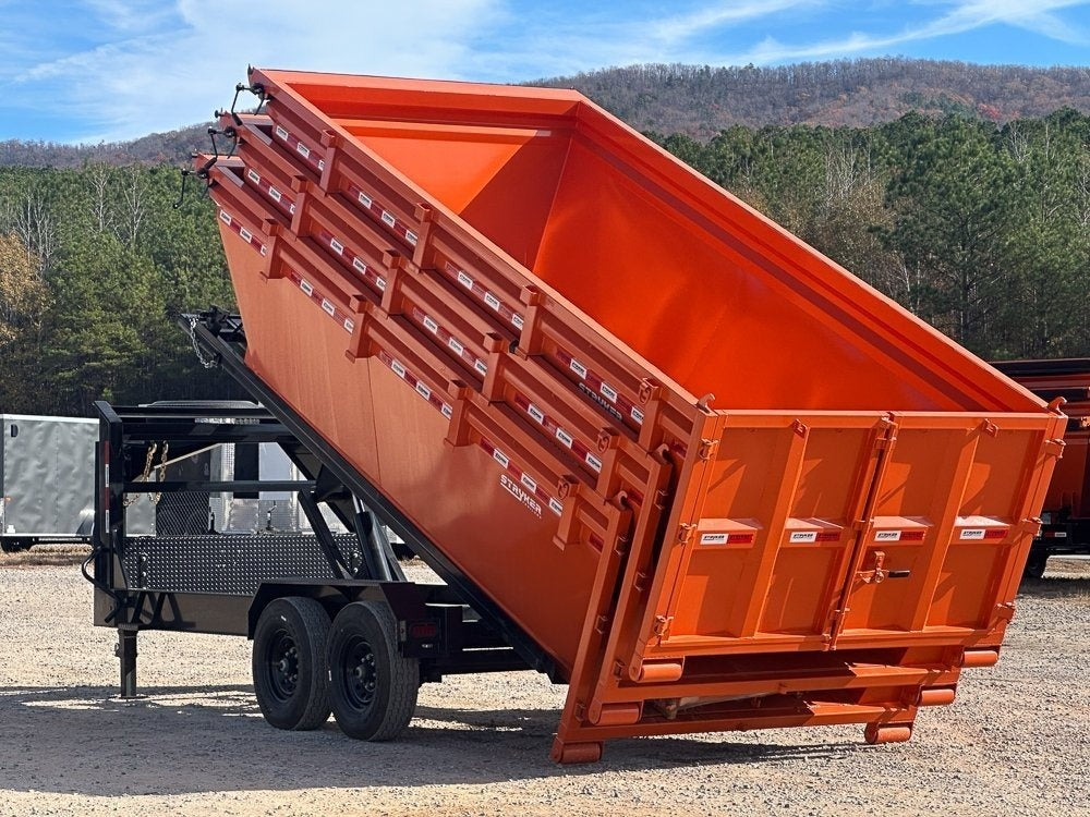 Stryker 14' GN Roll off Bundle (2) 7k Axles + 3 Bins w/ 4' Walls - Roll Off Packages - RO 14' Gooseneck - TrailerSwap