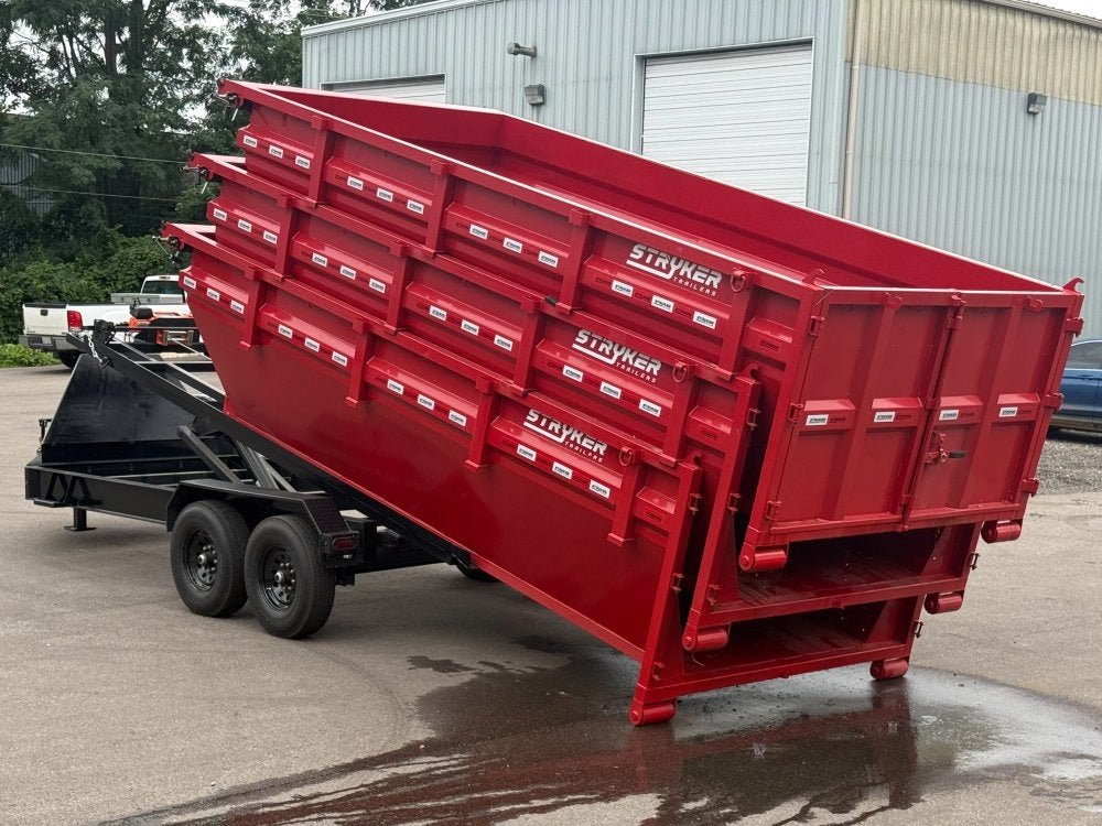 Stryker 16' BP Roll off Bundle (2) 7k Axles + 3 Bins w/ 4' Walls - Roll Off Packages/RO 16' Bumper Pull - Stryker Dealership Group