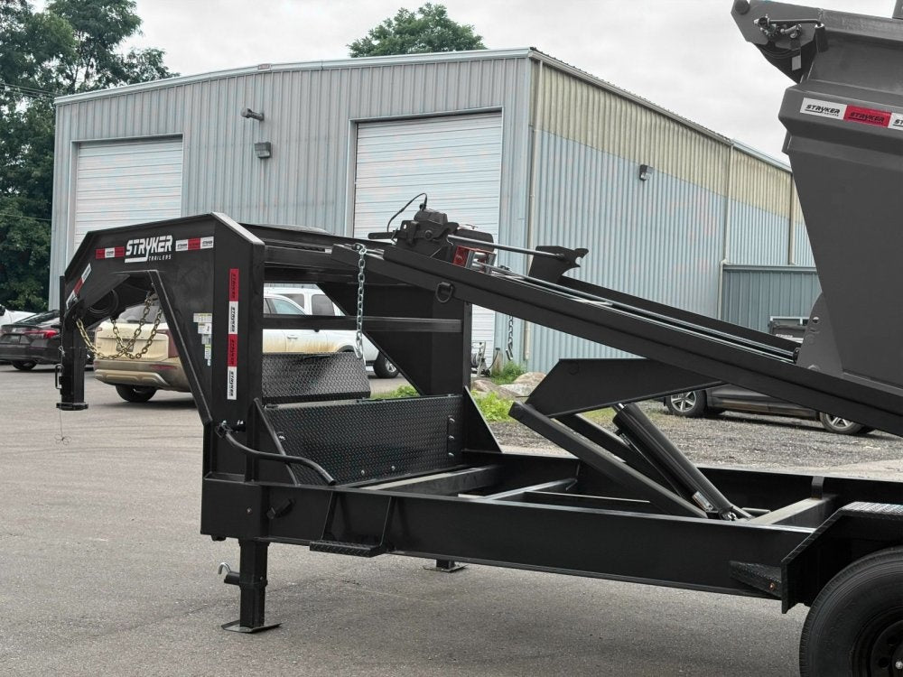 Stryker 16' GN Roll off Bundle (2) 7k Axles + 2 Bins w/ 4' Walls - Roll Off Packages - RO 16' Gooseneck - TrailerSwap