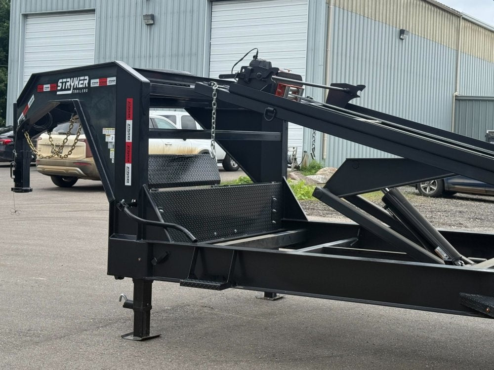 Stryker 16' GN Roll off Bundle (2) 7k Axles + 2 Bins w/ 4' Walls - Roll Off Packages - RO 16' Gooseneck - TrailerSwap