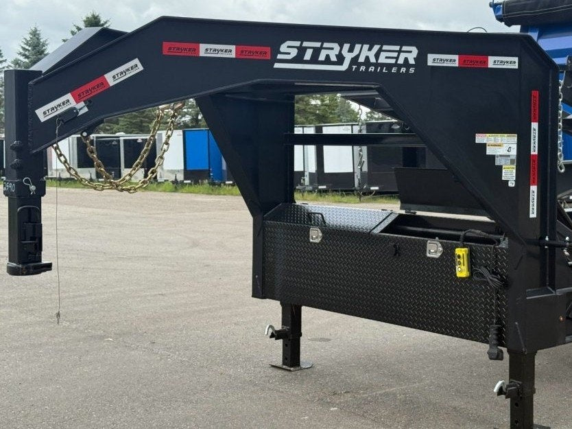 Stryker 16' GN Roll off Bundle (2) 8k Axles + 2 Bins w/ 4' Walls - Roll Off Packages - RO 16' Gooseneck - TrailerSwap