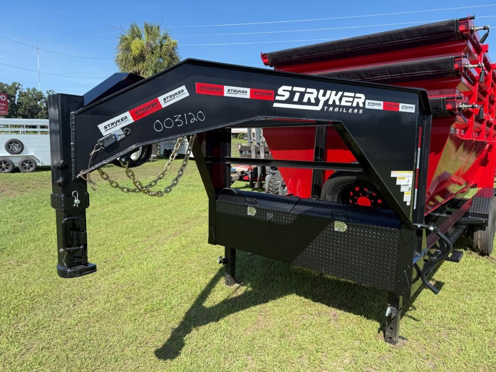 Stryker 16' GN Roll off Bundle (2) 8k Axles + 3 Bins w/ 4' Walls - Roll Off Packages - RO 16' Gooseneck - TrailerSwap