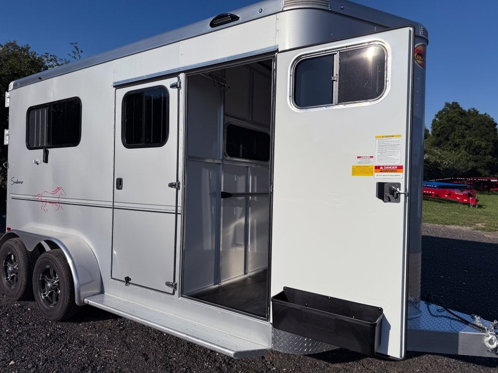 Sundowner 2 Horse Charter SE - Silver - (2) 3500lb Axles - 2 Horse - Horse Trailers - TrailerSwap