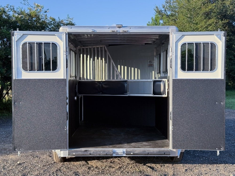 Sundowner Super Tack 3 Horse w/ Large Tack Room and Water Tank - White (2) 5,200lb Axles - 3 Horse - Horse Trailers - TrailerSwap